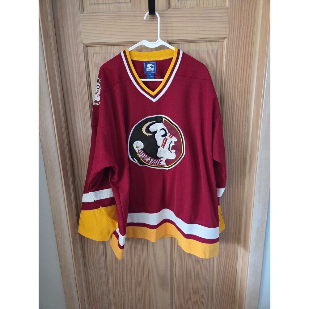 Vintage Starter Florida State University FSU College Hockey Jersey NCAA XXL